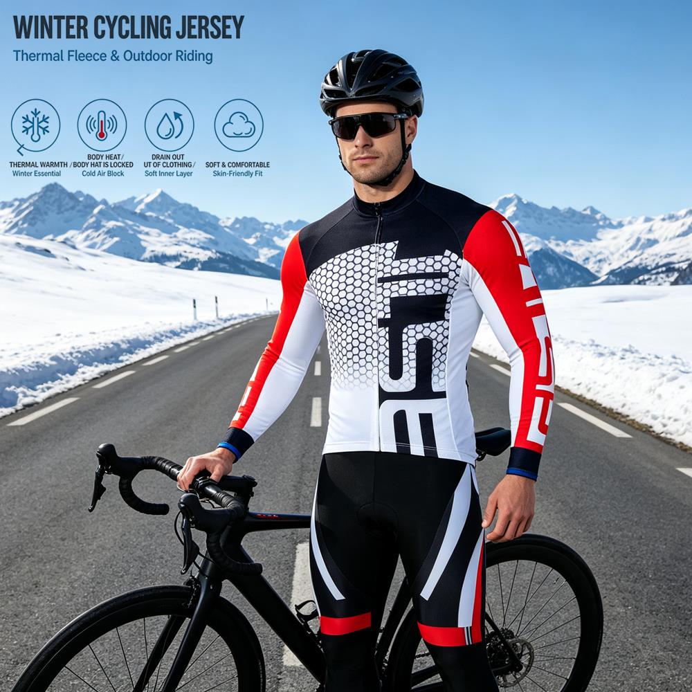 Winter Thermal Fleece Hot Wool - đánh giá và giá Cycling Gear Jersey